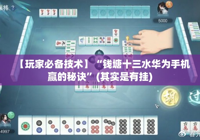 【玩家必备技术】“钱塘十三水华为手机赢的秘诀”(其实是有挂)