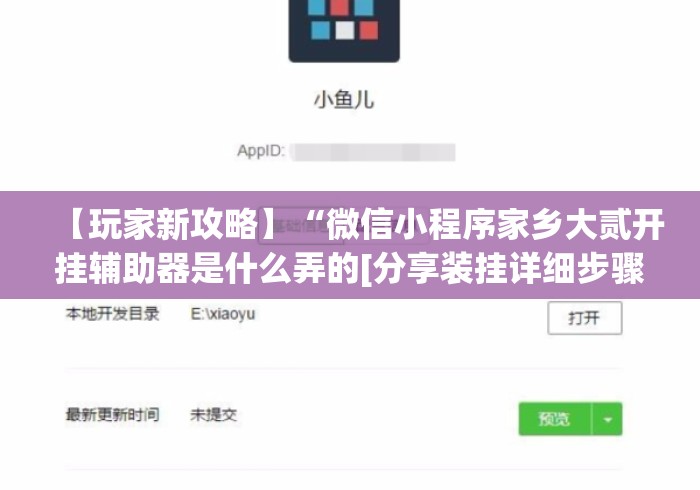 【玩家新攻略】“微信小程序家乡大贰开挂辅助器是什么弄的[分享装挂详细步骤]